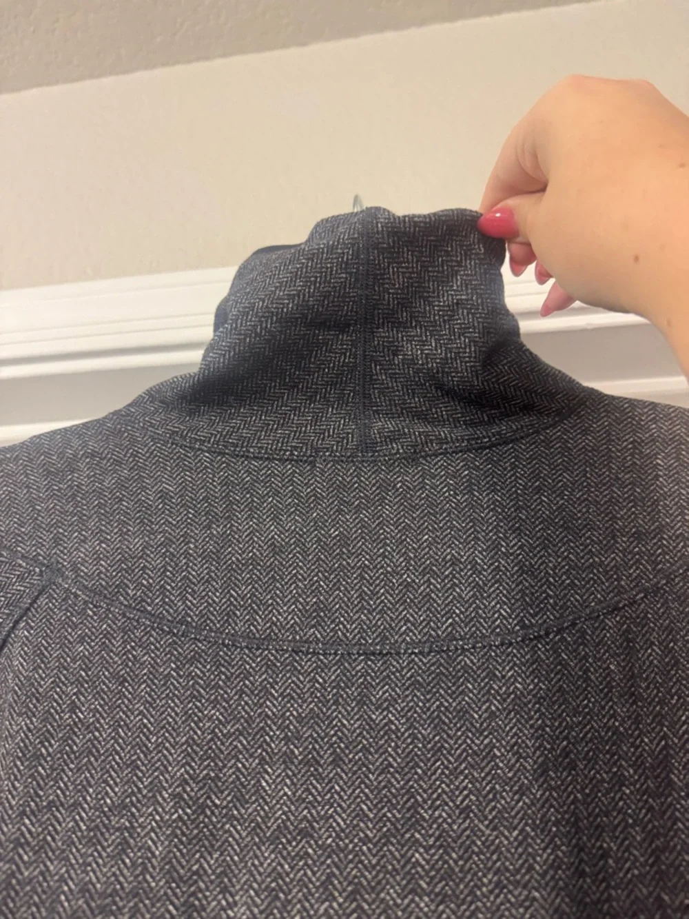 Lululemon Think Fast Herringbone Zip Pullover - Picture 14 of 16